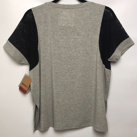 NWT Reebok Move Boxy Grey Training Tee - Picture 2 of 5